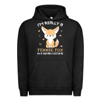 Pigment Black i'm really a fennec fox in a human costume funny gift t shirt Urban Hoodie - trangStudio