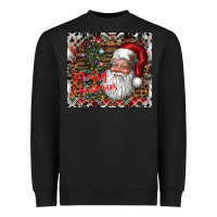 Black merry Christmas Heavyweight Sweatshirt - CowhideDigitalArt