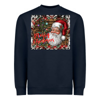 Navy merry Christmas Heavyweight Sweatshirt - CowhideDigitalArt