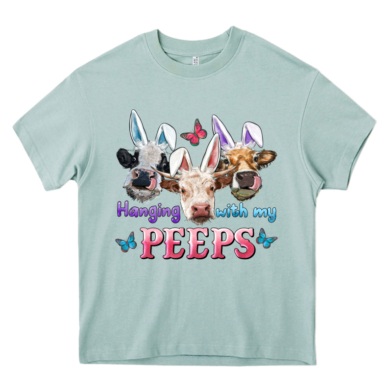 Hanging With My Peeps Cows Heavy Core Tee by RanaPortraitStore | Teevron