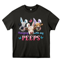 Asphalt Hanging With My Peeps Cows Heavy Core Tee - RanaPortraitStore