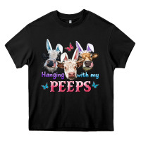 Black Hanging With My Peeps Cows Heavy Core Tee - RanaPortraitStore
