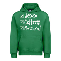 Emerald Checklist Jesus Coffee Mascara Urban Hoodie - trangStudio