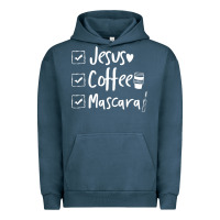 Pigment Midnight Navy Checklist Jesus Coffee Mascara Urban Hoodie - trangStudio