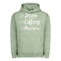 Pigment Oil Green Checklist Jesus Coffee Mascara Urban Hoodie - trangStudio