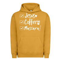 Pigment Peanut Butter Checklist Jesus Coffee Mascara Urban Hoodie - trangStudio