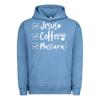 Pigment Pebble Blue Checklist Jesus Coffee Mascara Urban Hoodie - trangStudio