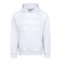 White Checklist Jesus Coffee Mascara Urban Hoodie - trangStudio