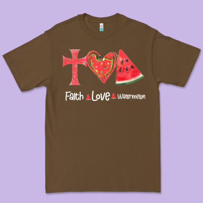 Faith Love Watermelon Premium Tee Designed By Bettercallsaul