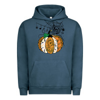 Pigment Midnight Navy halloween pumpkin music symbols music teacher halloween t shirt copy Urban Hoodie - trangStudio