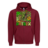Burgundy st. patrex Zipper Hoodie - Artiststas