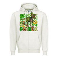 Oatmeal Heather st. patrex Zipper Hoodie - Artiststas