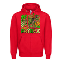 Red st. patrex Zipper Hoodie - Artiststas