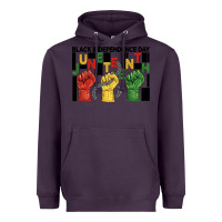 Plum black independence day juneteenth Heavyweight Hoodie - BarkalooDesign