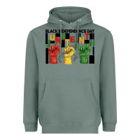 Sage black independence day juneteenth Heavyweight Hoodie - BarkalooDesign