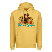 Antique Gold Western Fall Turkey Tis The Season Premium Hoodie - LillyAllenDesigns