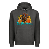 Charcoal Heather Western Fall Turkey Tis The Season Premium Hoodie - LillyAllenDesigns