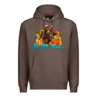 Coffee Western Fall Turkey Tis The Season Premium Hoodie - LillyAllenDesigns
