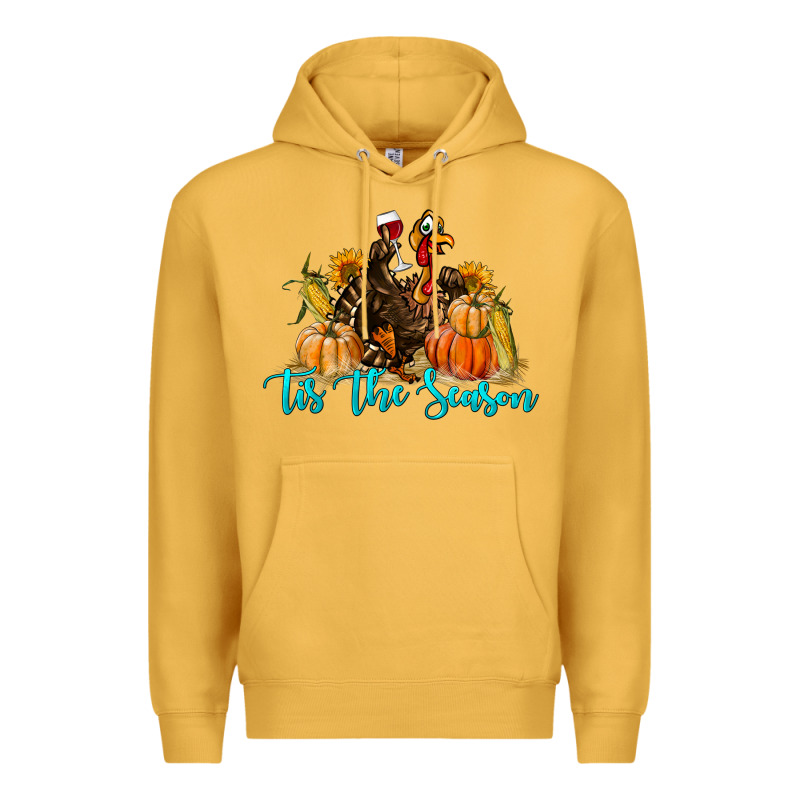 Western Fall Turkey Tis The Season Premium Hoodie by LillyAllenDesigns | Teevron