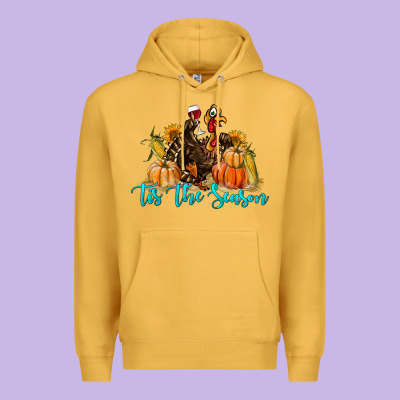 Western Fall Turkey Tis The Season Premium Hoodie Designed By Lillyallendesigns