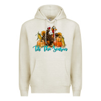 Oatmeal Heather Western Fall Turkey Tis The Season Premium Hoodie - LillyAllenDesigns