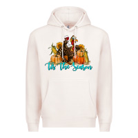 Pale Pink Western Fall Turkey Tis The Season Premium Hoodie - LillyAllenDesigns