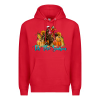 Red Western Fall Turkey Tis The Season Premium Hoodie - LillyAllenDesigns