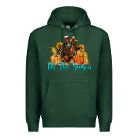 Sports Green Western Fall Turkey Tis The Season Premium Hoodie - LillyAllenDesigns