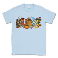 Dusty Blue Fall Nurse Classic Tee - NancyCooperArtShop