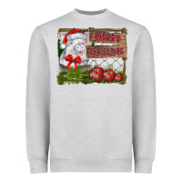 Heather Grey merry Christmas pig Heavyweight Sweatshirt - CowhideDigitalArt