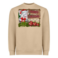 Mushroom merry Christmas pig Heavyweight Sweatshirt - CowhideDigitalArt