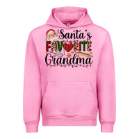 Fuchsia Pink santa's favorite grandma Urban Hoodie - AdoDesignShop
