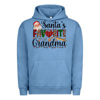 Pigment Pebble Blue santa's favorite grandma Urban Hoodie - AdoDesignShop