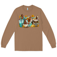 Toasted Coconut horses coffee cups Long Sleeve Tee - OliviaCreatesArt