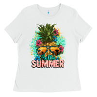 Hello Summer Pineapple Ladies Tee | Teevron