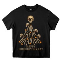Black Happy Consumption Day Heavy Core Tee - RanaPortraitStore