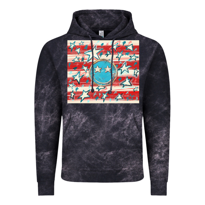America Flag Smiley  Tumbler Vintage Hoodie by HowdyJamesFarm | Teevron