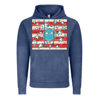 Vintage Denim America flag smiley  tumbler Vintage Hoodie - HowdyJamesFarm