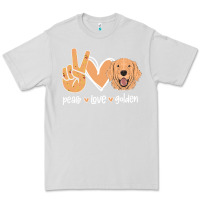 Dove Grey Peace Love Golden Premium Tee - Bettercallsaul