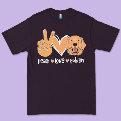 Peace Love Golden Premium Tee Designed By Bettercallsaul