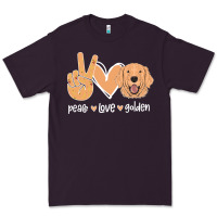 Plum Peace Love Golden Premium Tee - Bettercallsaul