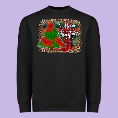 Merry Christmas Trees Heavyweight Sweatshirt Designed By Cowhidedigitalart