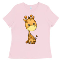 Bubblegum Pink giraffe Ladies Tee - texasbilliewilder