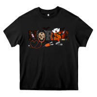 Black Halloween Nurse Heavy Core Tee - RanaPortraitStore