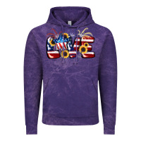Cloud Purple Love 4th of july Vintage Hoodie - CowGirlArtShop