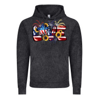 Vintage Black Love 4th of july Vintage Hoodie - CowGirlArtShop