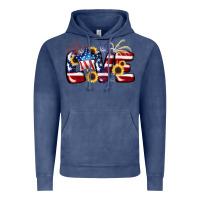 Vintage Denim Love 4th of july Vintage Hoodie - CowGirlArtShop