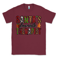 Burgundy santa's favorite therapist Classic Tee - Jasminsmagicworld