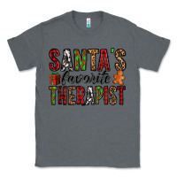 Charcoal Heather santa's favorite therapist Classic Tee - Jasminsmagicworld