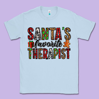 Santa's Favorite Therapist Classic Tee Designed By Jasminsmagicworld